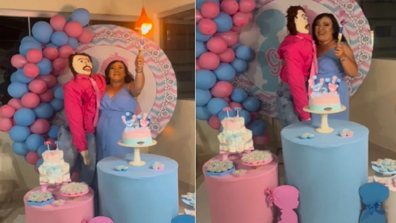 Brazil Woman, rag doll, rag doll marriage, rag doll wedding, gender reveal party, weird marriage, Meirivone Rocha Moraes, trending news, viral videos, trending videos, bizarre news, strange news, weird news, odd news, ajab gajab, ajab gajab news,