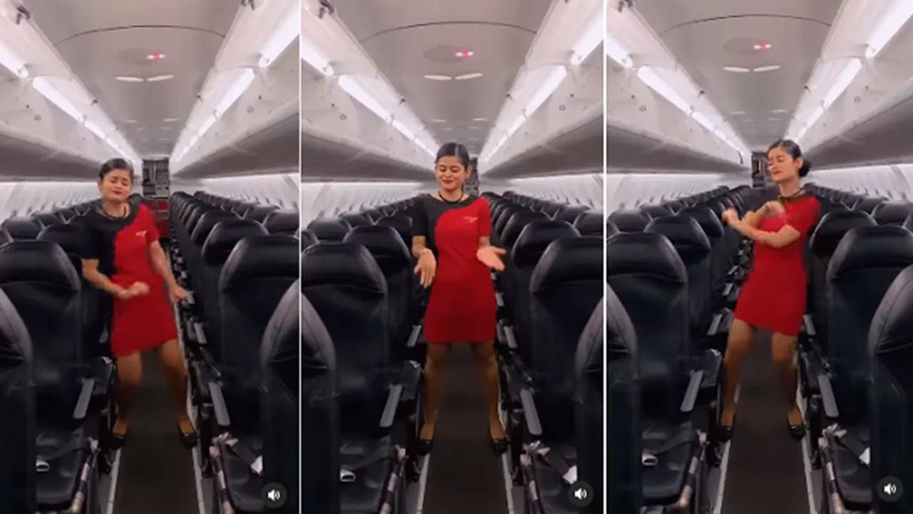 air hostess, VIral Video, trending Video, air hostess viral video, air hostess trending video, air hostess dance video, latest trending song, latest trending song dance video