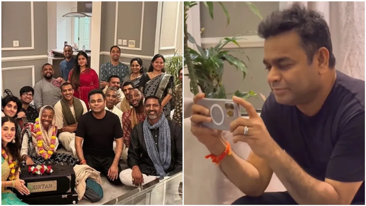 A r rahman house doing harinam in his Dubai house