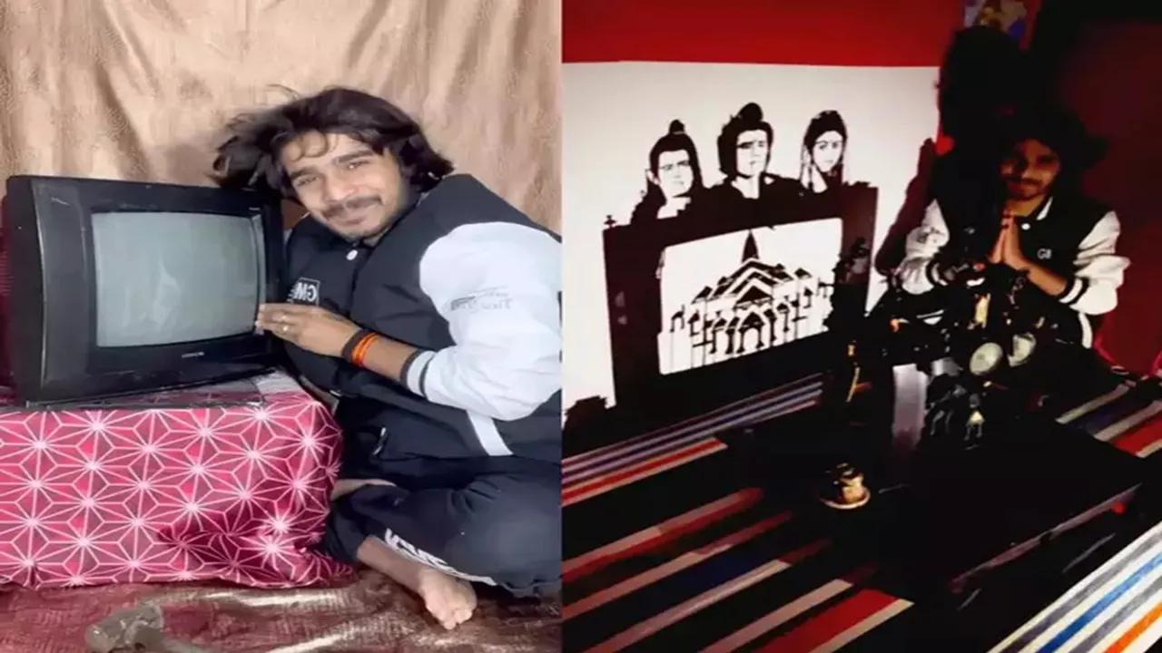 viral news, trending news, trending video, old tv into ram temple viral video,