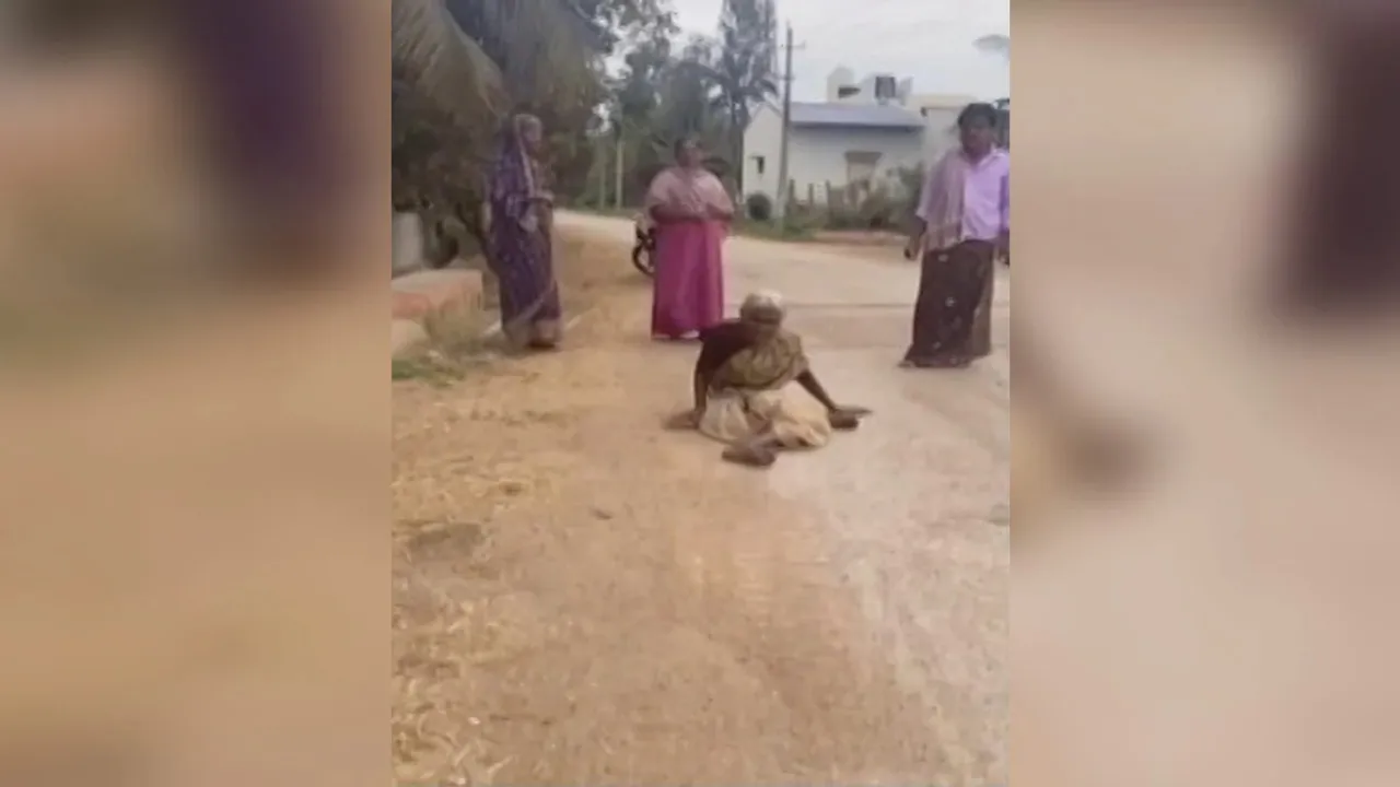 "Karnataka woman viral video,pension,girijamma pension news,Karnataka