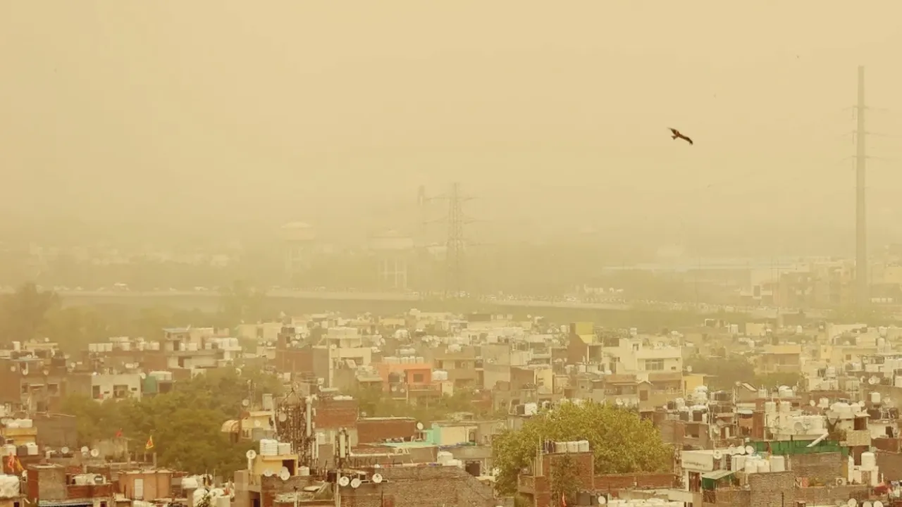 Cold conditions and relatively calm winds have assisted in the accumulation of pollutants in the city.