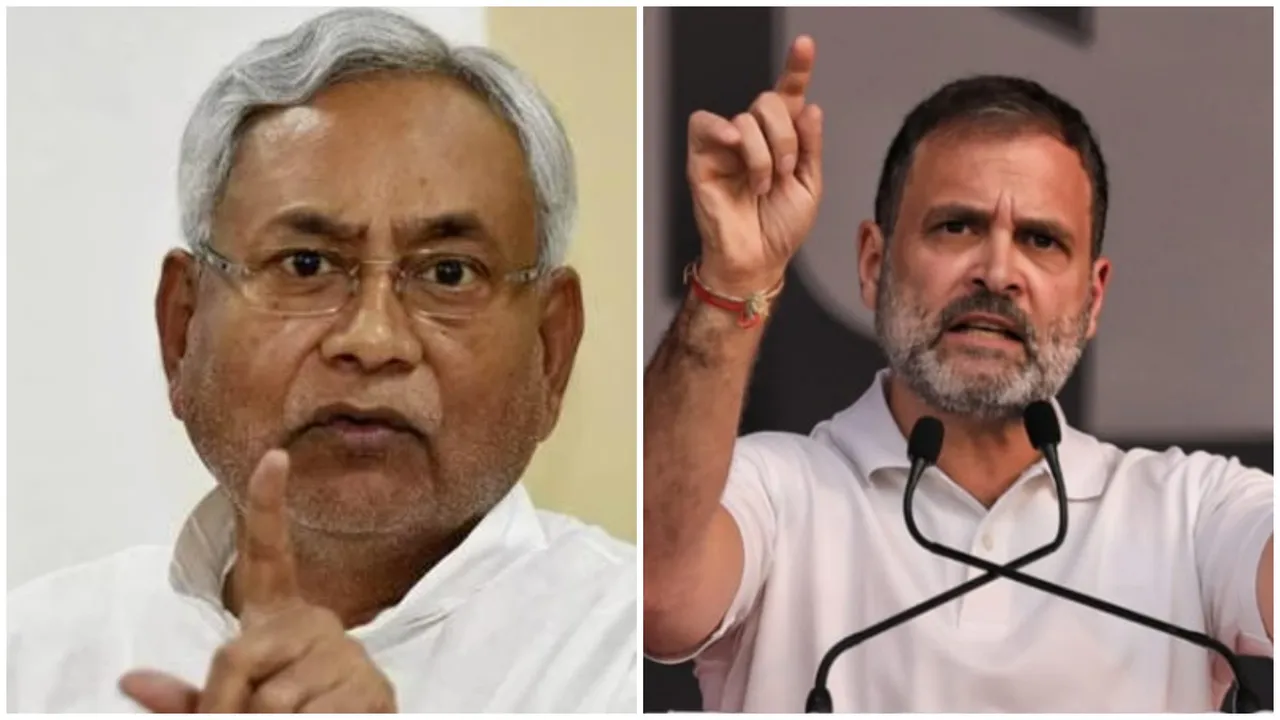 Bihar CM Nitish Kumar (left) and Congress leader Rahul Gandhi. (File/Express Photo by Partha Paul)