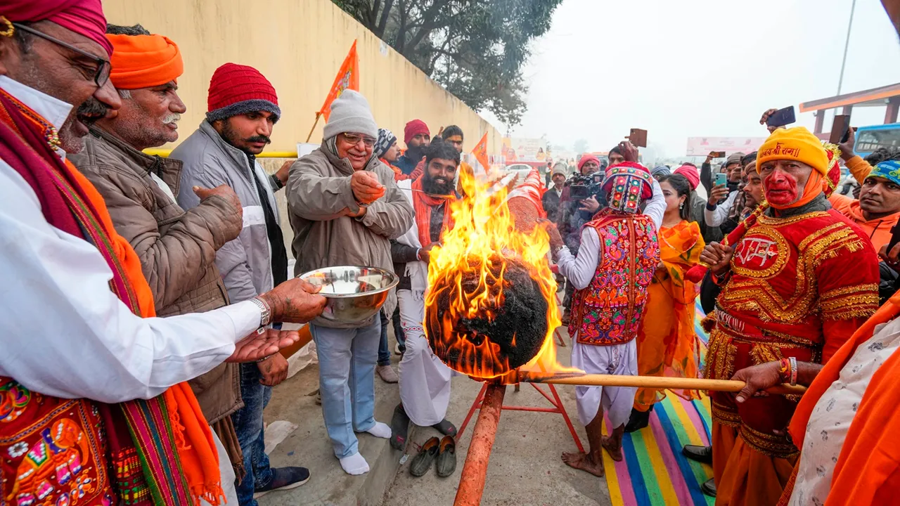 108 feet long incense sticks were lit in Ayodhya as Consecration rituals begin at Ram Mandir