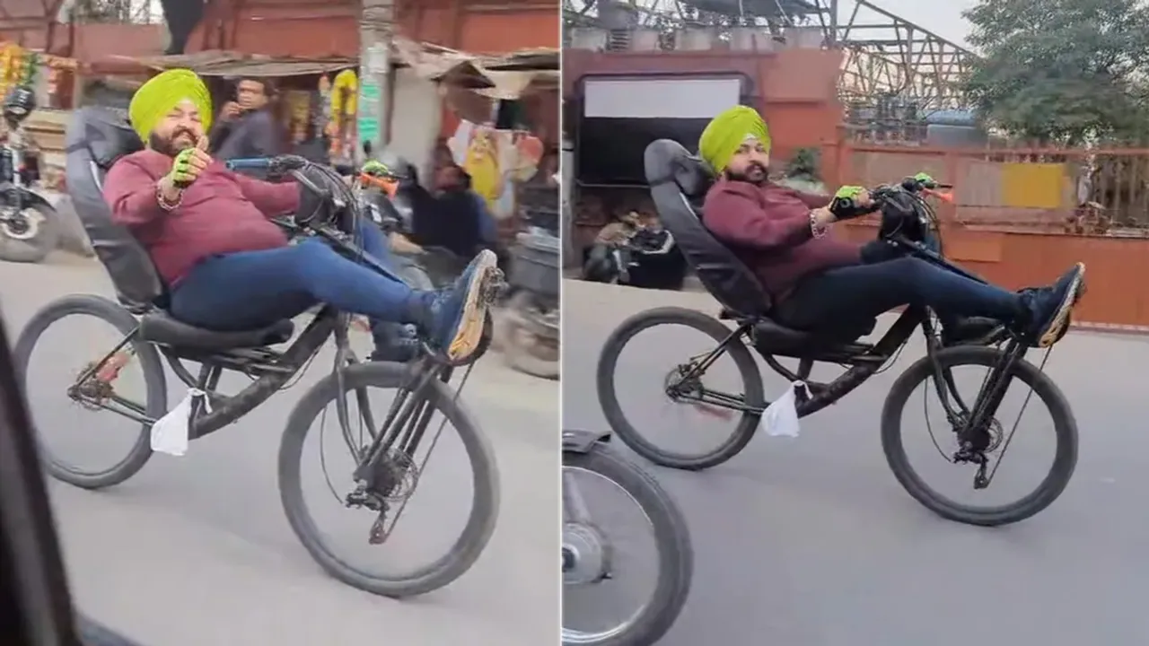 viral news,weird news,off beat news viral video,social media viral videos,trending,trending news,viral trending news,desi jugaad cycle video,Man Create Cycle With Unique Seat,Desi Jugaad Video,Internet,cycle,Cycle Dance"