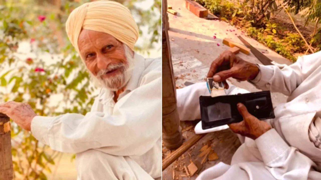 Elderly Husband keeping pics of his dead wife in wallet, Husband keeping pics of his dead wife in wallet, viral video, true love, emotional video, viral video of old man, viral video of elderly man, Husband wife story, Husband wife love, Husband wife relationship, trending video, Husband wife video