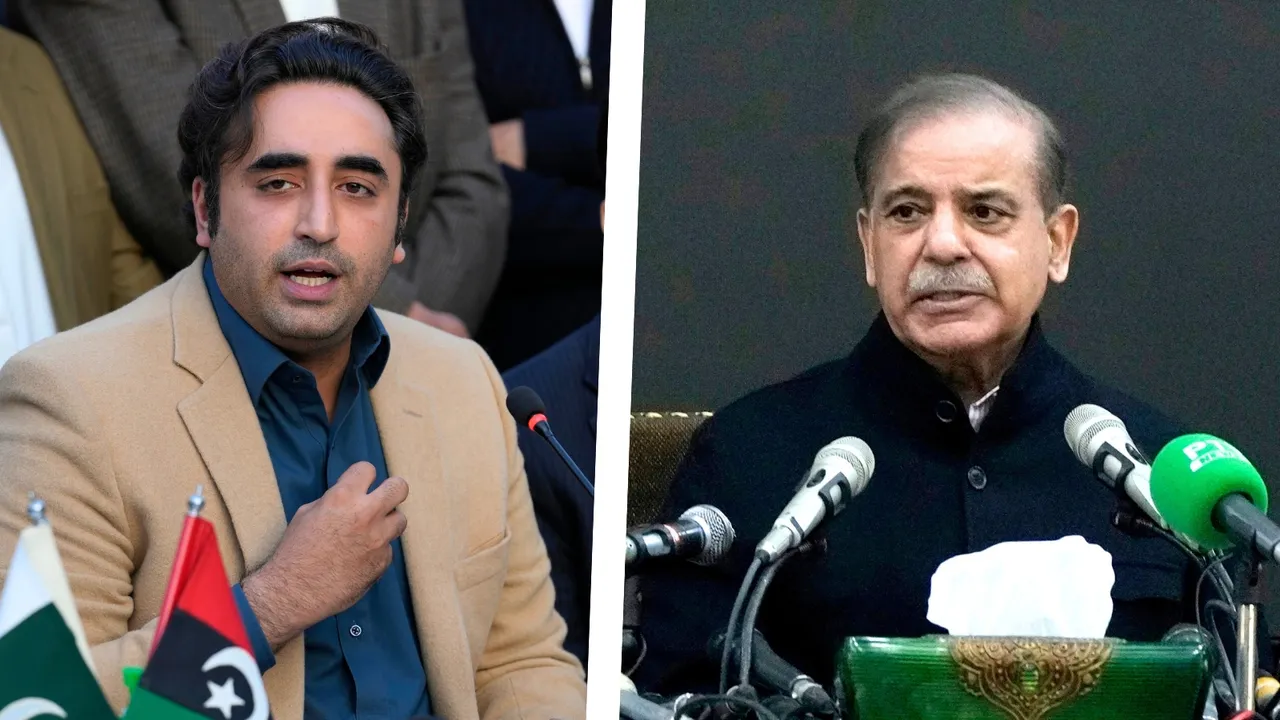 Pakistan Peoples Party (PPP) Chairman Bilawal Bhutto-Zardari (left) announced that Pakistan Muslim League-Nawaz (PML-N) President Shehbaz Sharif is set to assume the role of the Prime Minister once again. (Photos via agencies)