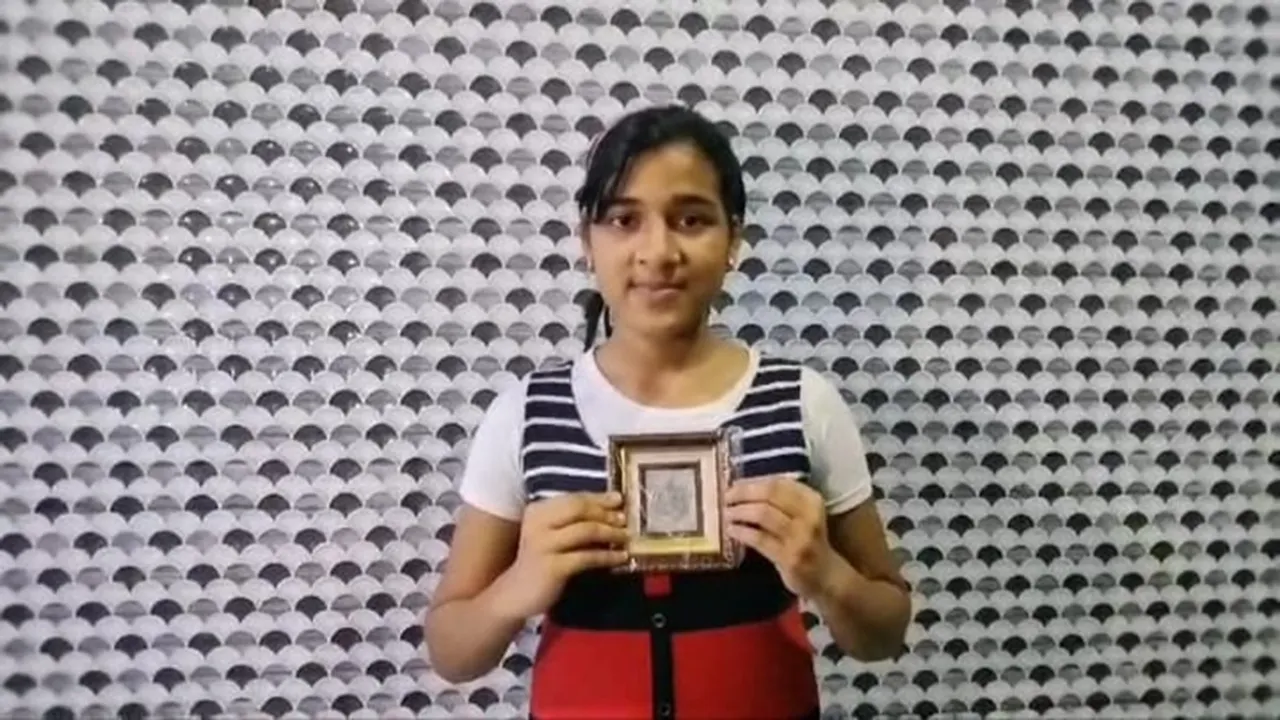 Antara Jana of Ramnagar won silver medal in handwriting competition