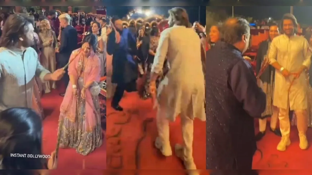 MS Dhoni dance, MS Dhoni dandiya dance, Ambani-Merchant pre-wedding event