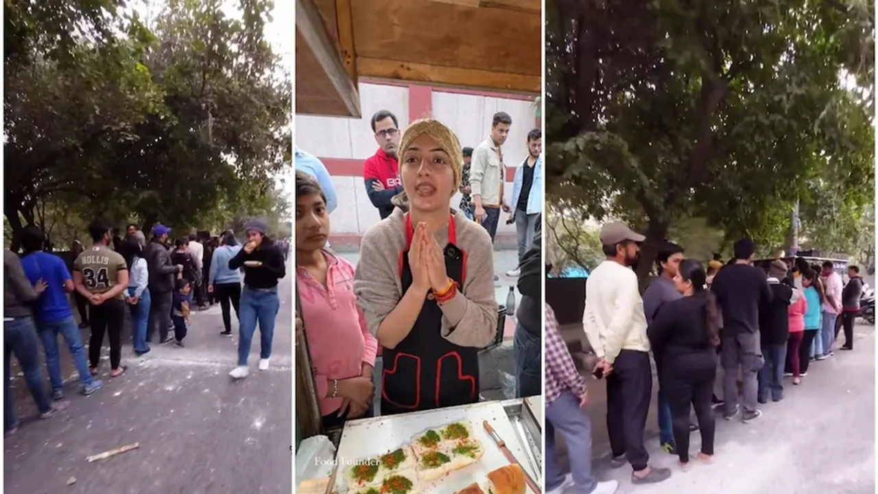 vadapav, girl selling vadapav, viral girl vadapav, beautiful girl selling vada pav in delhi, social media, delhi social media vada pav viral girl, Chandrika Gera Dixit, who is Chandrika Gera Dixit