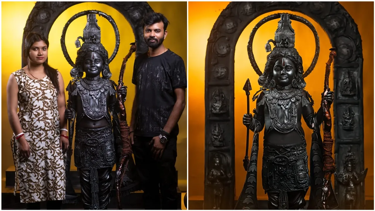 Ayodhya Ram Mandir,Ram Lalla,Living Ram Lalla Idol,Ram Lalla Idol in Ayodhya,Makeup Artists Created Living Ram Lalla Idol in Asansol"/>