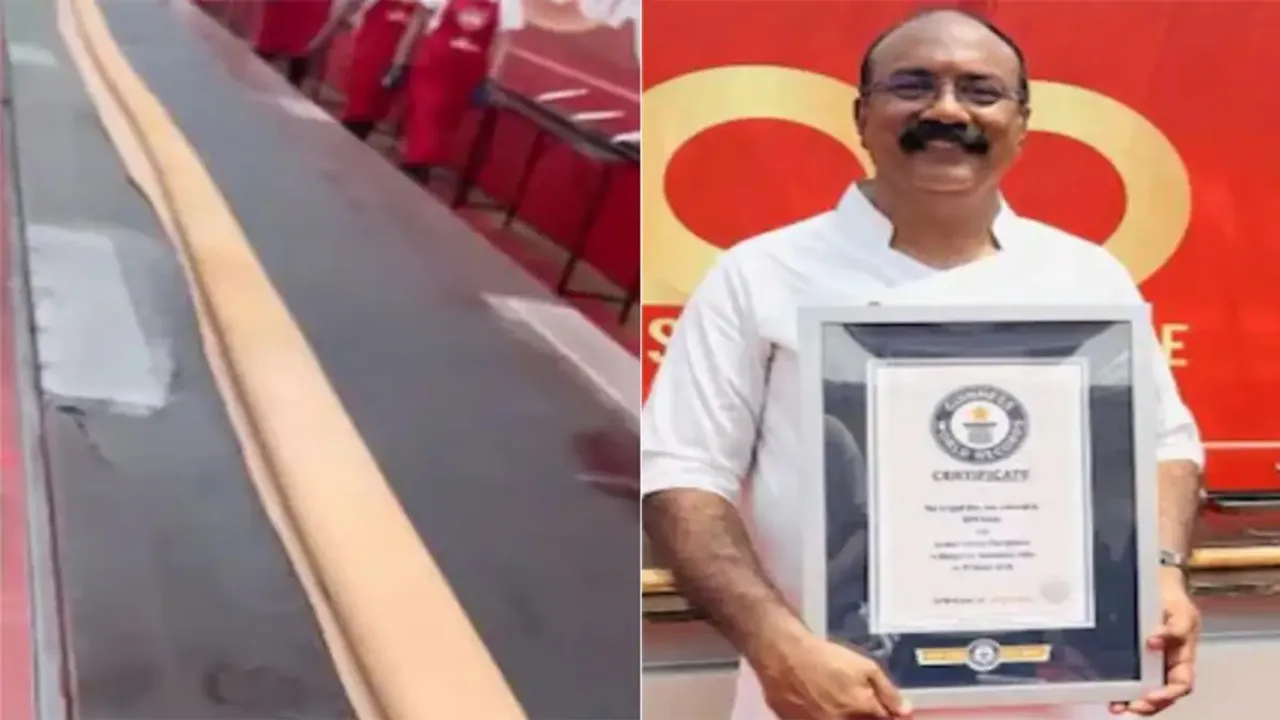 123-Feet Long Dosa In Karnataka,123 feet mtr,longest dosa regi mathew,viral video,dosa video,longest dosa viral video,mtr logest dosa video,123 feet long dosa,longest dosa in the world,Guinness World Record,MTR 100 years celebration,Dosa Guinness World Records,longest dosa guinness world record,123 feet long dosa set World record,123 feet long dosa in Bengaluru Karnataka,World record 123 feet long Dosa,Dosa World record,Food World record,Latest Food World record News,World record News,123 feet long Dosa Video,123 feet long Dosa News