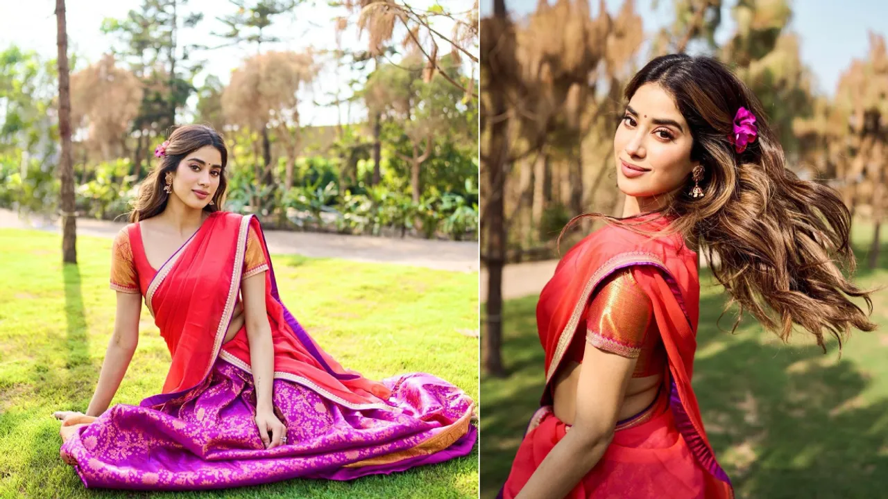 Janhvi kapoor tirumala tirupati birthday south indian look photos
