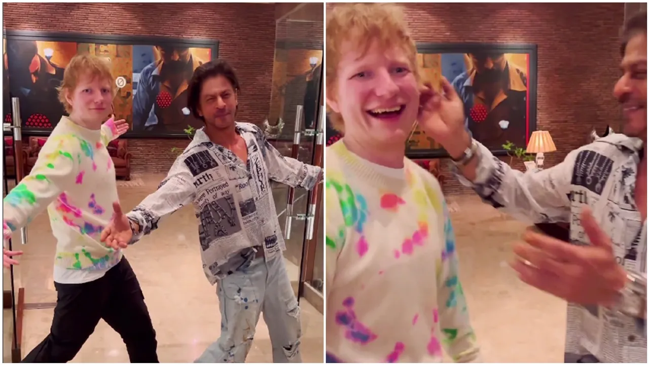 Ed Sheeran strikes SRK Pose