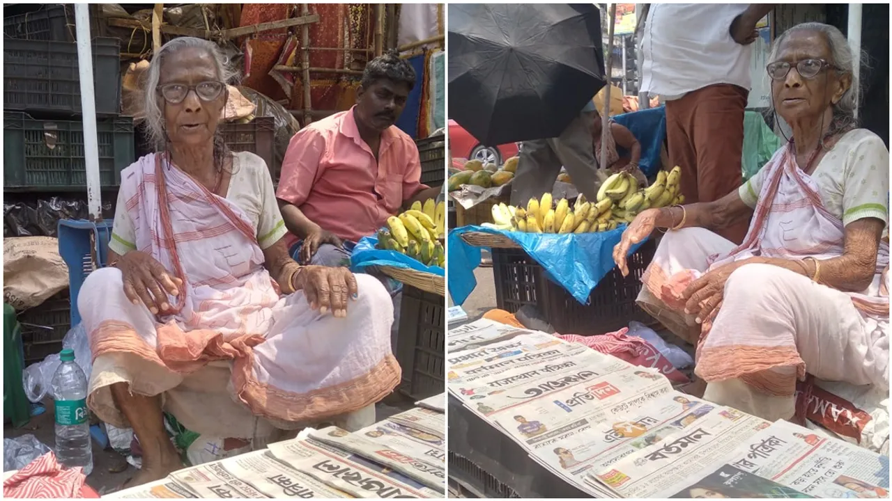 Kolkata news, Kolkata latest news, Kolkata news live, Kolkata news today, Today news Kolkata,oldest woman,newspapers,newspaper vendor,Dhanashree Devi"