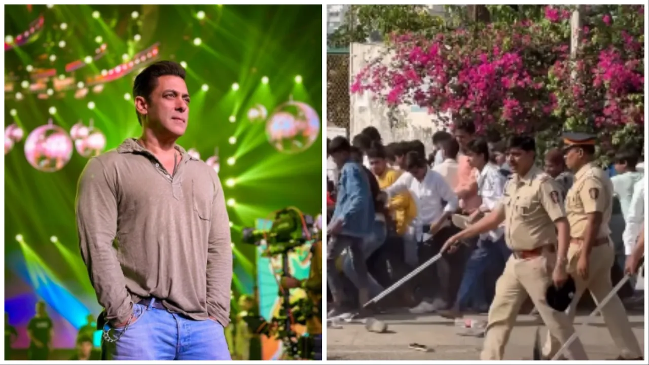 Cops resort to lathi charge to control crowd outside Salman Khan's house on Eid