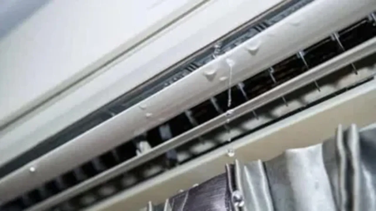 "AC, AC Tips, AC news in hindi, Air conditioner water leak causes, Troubleshooting AC water leaks, How to fix air conditioner water leak, AC condensate drain line clogged, Signs of AC water leak, AC water leak prevention tips, AC water leak repair cost, Professional AC water leak repair service, Common reasons for AC water leakage, AC water leak in indoor unit, AC water leak in outdoor unit, Condensate pump failure and AC water leak, how to fix air conditioner leaking water inside"