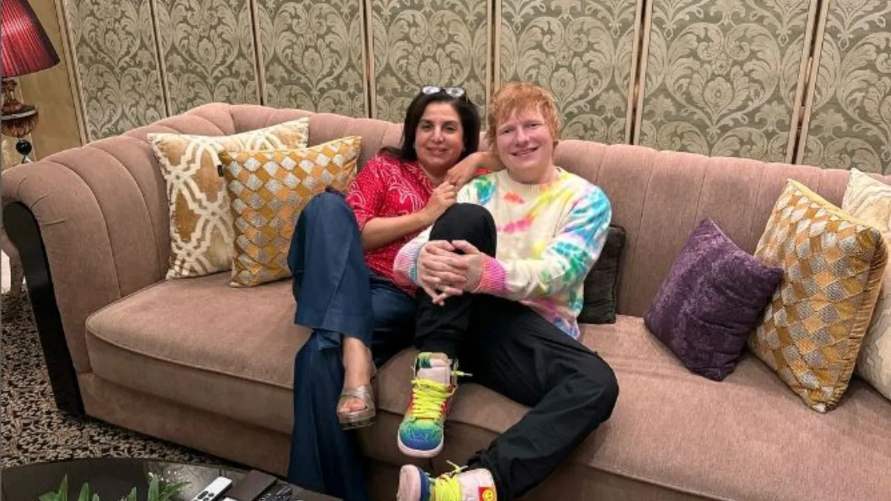 Ahead of his Mumbai concert in March, Farhan Khan hosted Ed Sheeran at her residence