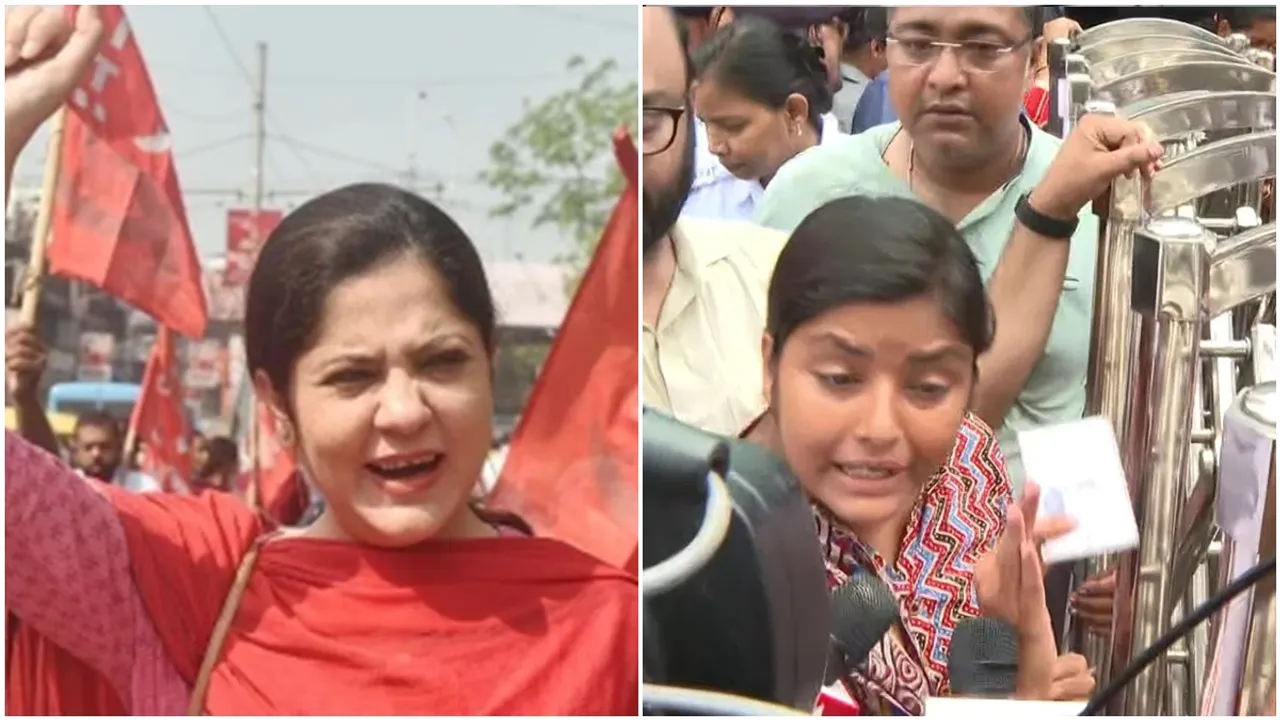 Police stopped rally of CPM Minakshi mukherjee Saira Shah Halim in Mamata Banerjees neighborhood