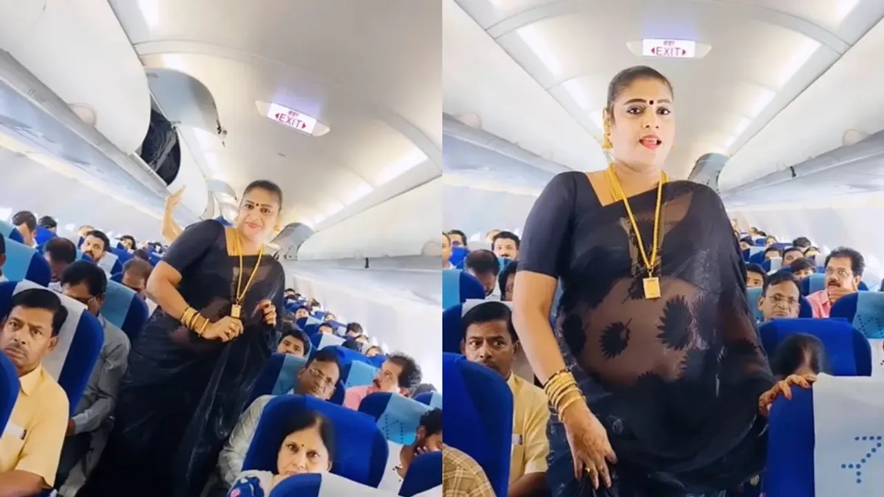 "Viral Video of Plane, Viral News, Trending News, dance in plane, lady made reel in plane