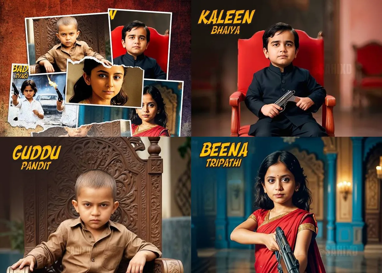AI Image of Mirzapur Actors as Child