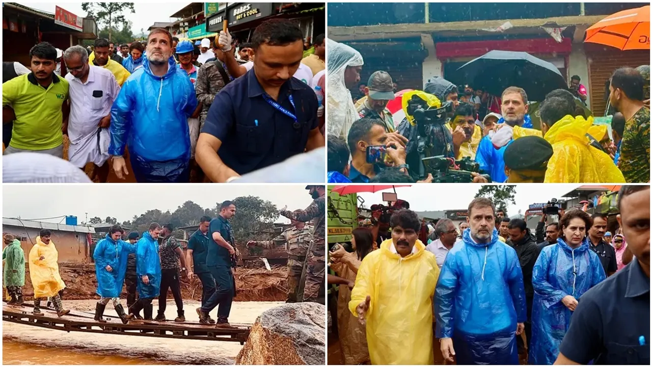 "wayanad landslides, rescue operations, rahul gandhi, priyanka gandhi, chooralmala, kerala, cm, wayanad landslides, rescue operations, Rahul Gandhi, Priyanka Gandhi, chooralmala, Kerala, CM"