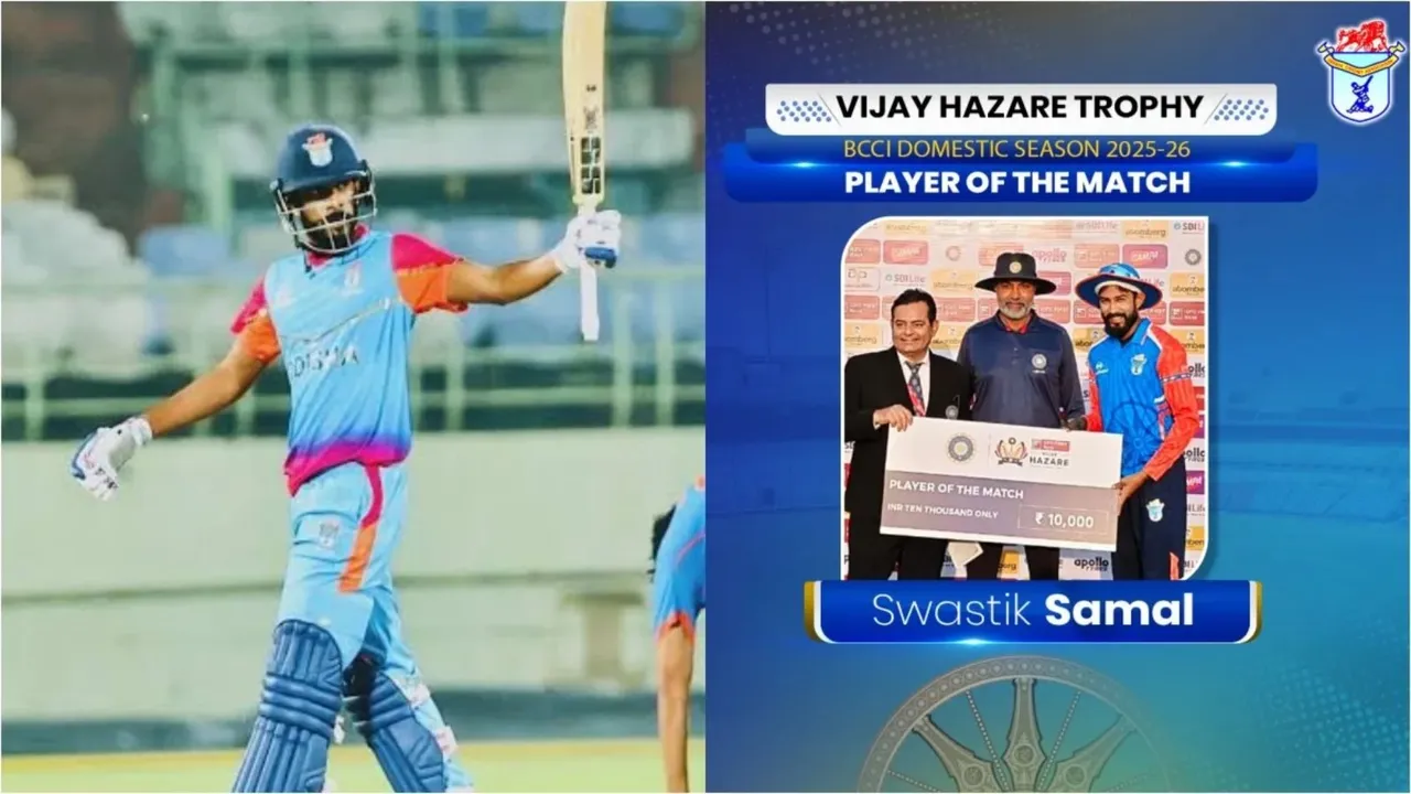 Swastik Samal In  Vijay Hazare Trophy | Swastik Samal Score