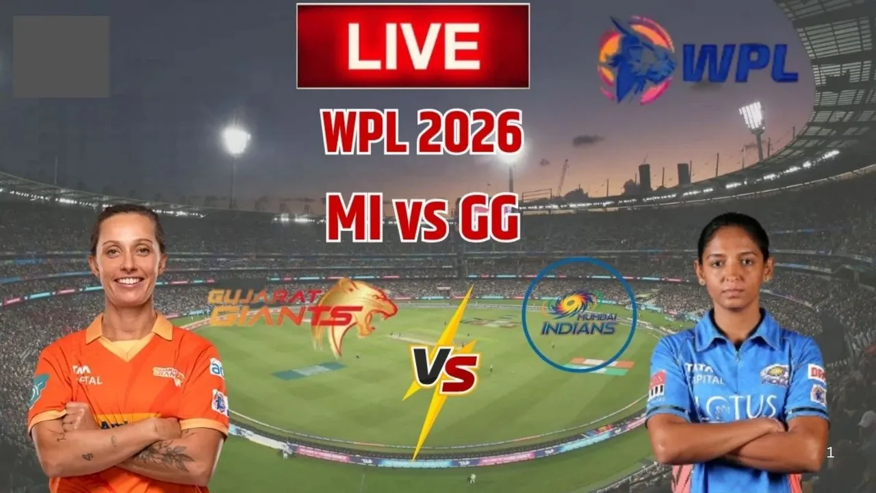 WPL 2026 MI vs GG LIVE Score
