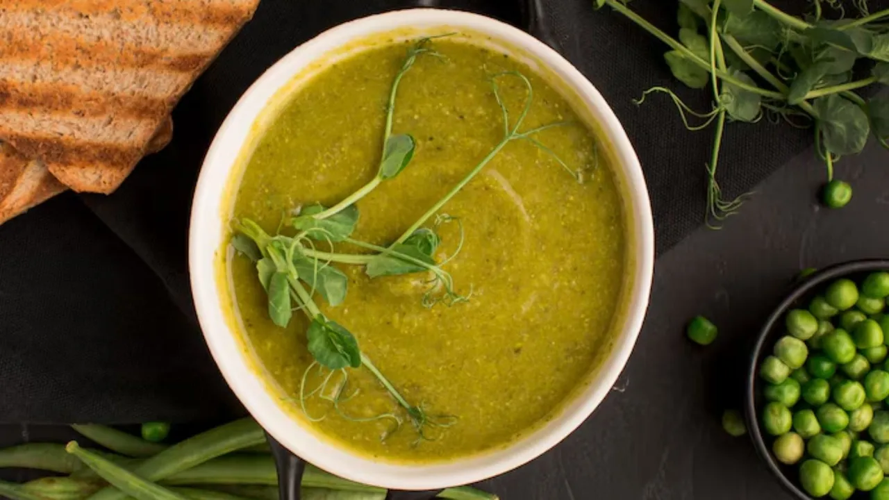 palak matar soup recipe in gujarati
