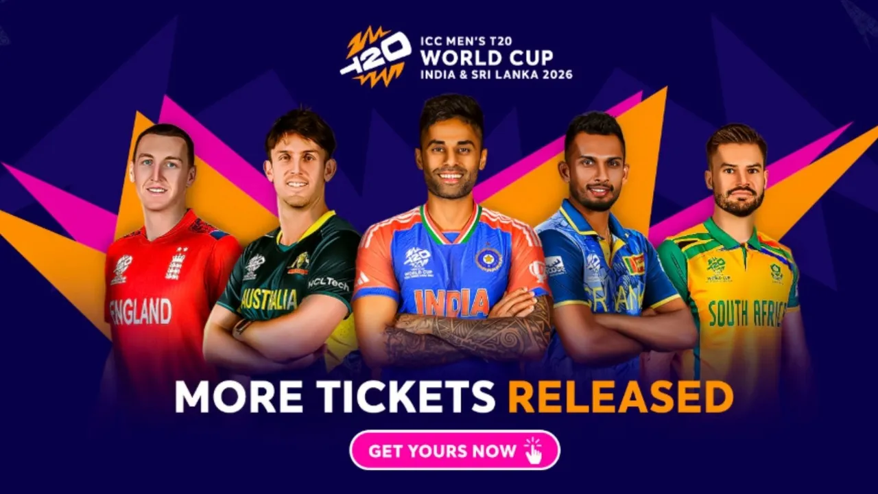 T20 વર્લડ કપ 2026 ટિકિટ ઓનલાઇન બુકિંગ - ICC Men's T20 World Cup 2026 tickets