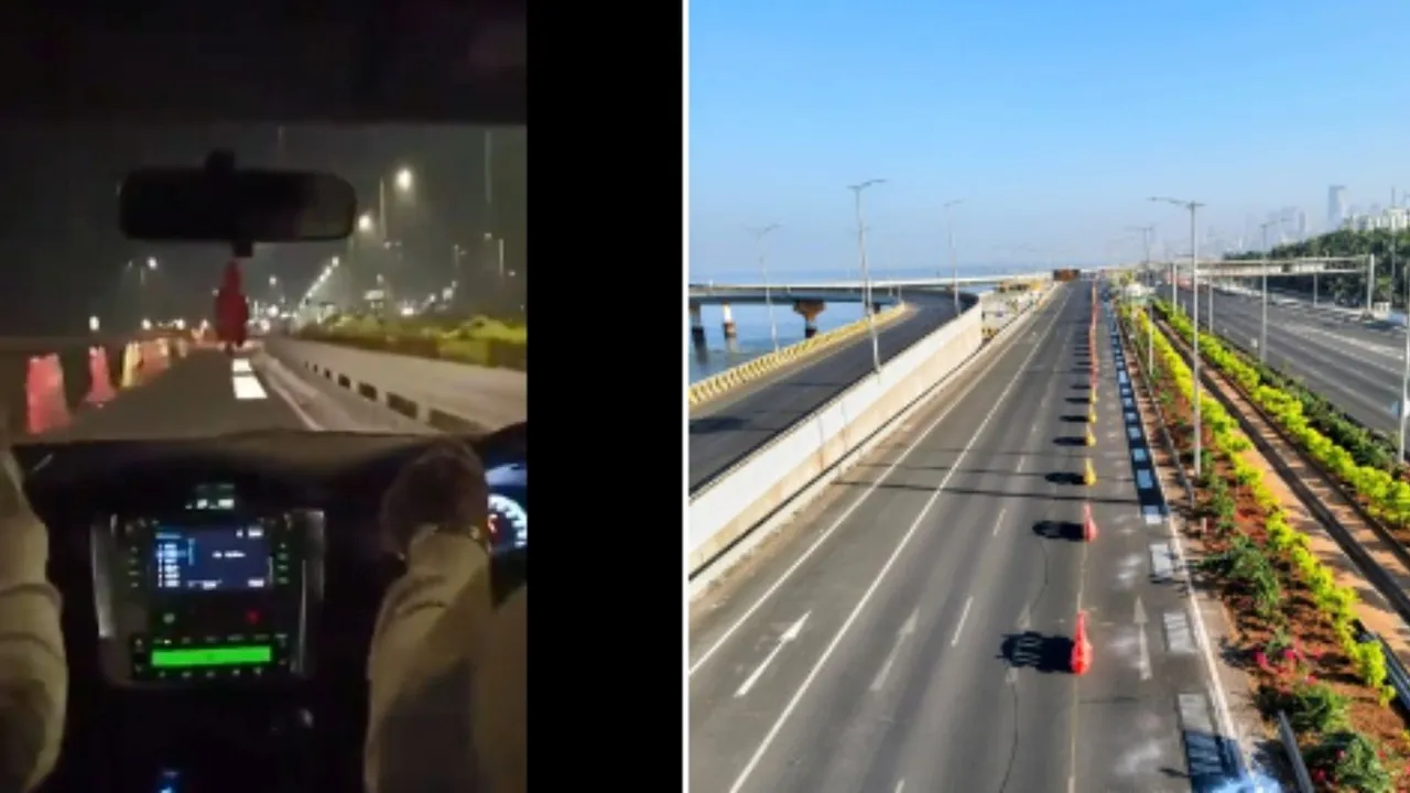 ભારતનો પહેલો સંગીતમય રસ્તો મુંબઈ નરીમાન પોઇન્ટ વરલી કોસ્ટલ રોડ - indias first musical road mumbai coastal road