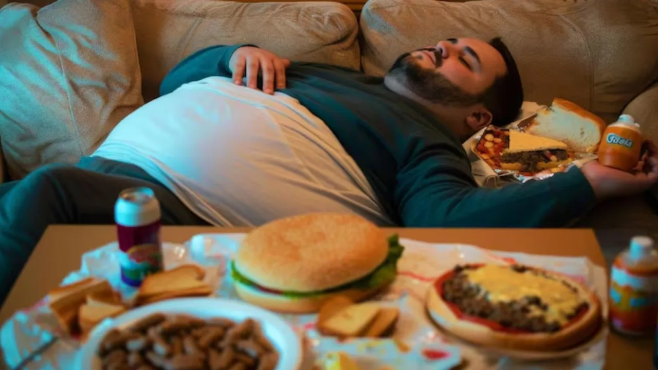 Disadvantages of sleeping right after dinner late at night