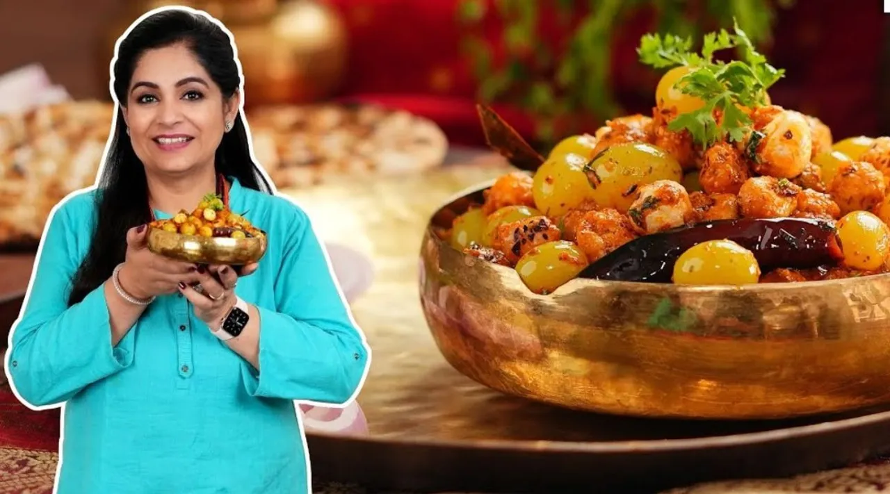 Angoor Makhane Sabji Recipe | Chef Pankaj Bhadouria Recipe