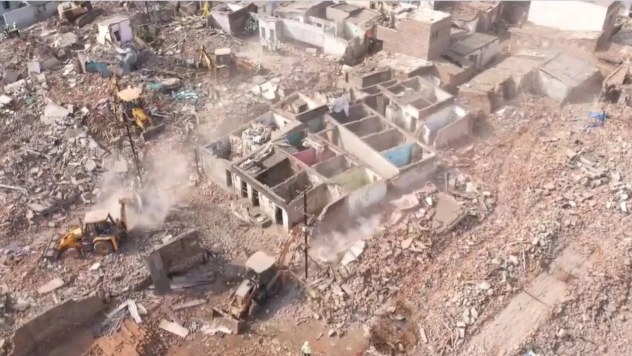 Bulldozer action in Rajkot