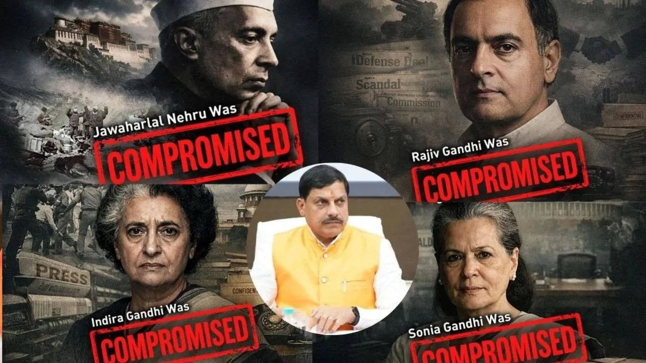 mohan-yadav-targets-nehru-gandhi-family-compromised-congress