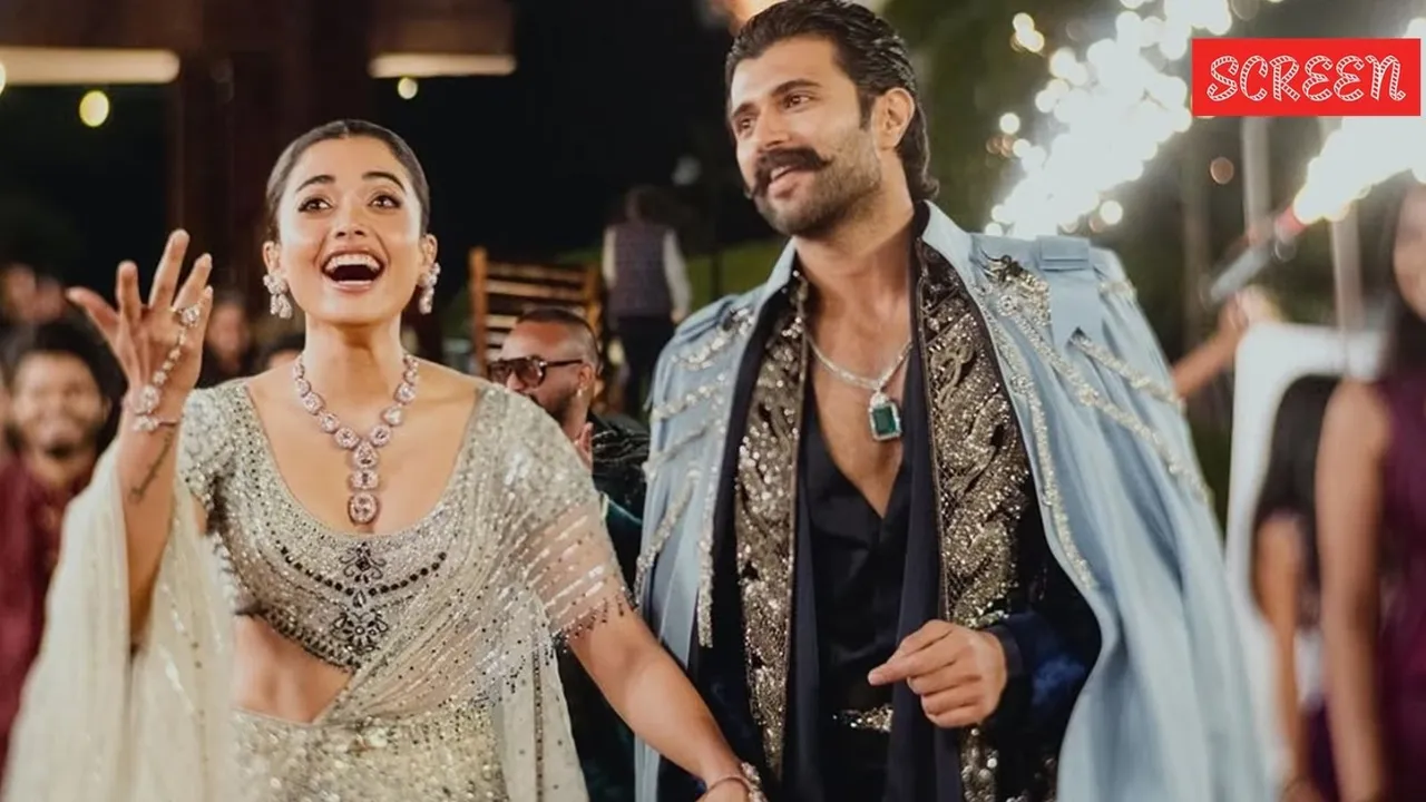 Rashmika Mandanna Vijay Deverakonda Music Night Outfit Photos