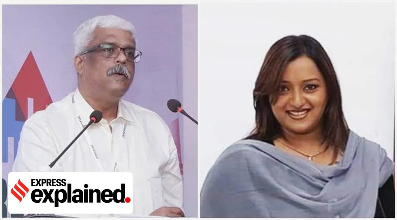 The ED has alleged that bribes were paid in the awarding of the project to Unitac Builders and Developers Private Limited and Sane Ventures LLP with the involvement of Swapna Suresh (R) and M Sivasankar (L). (File Photo)