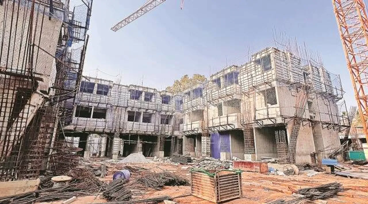 A new hostel being built with IOE funds at IISc, Bengaluru.