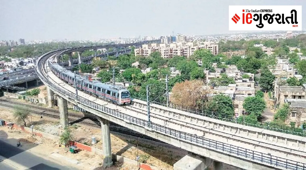 Metro train ride in Ahmedabad