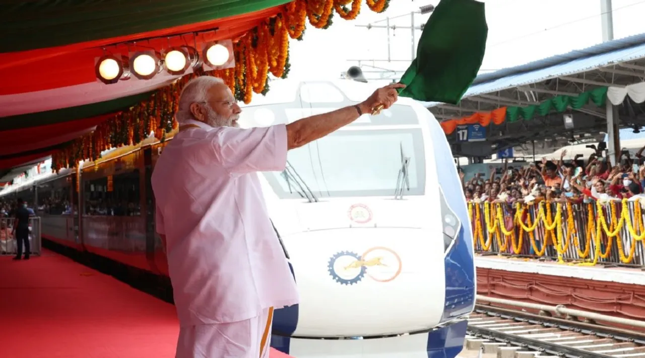PM Narendra Modi flags off Kerala first Vande Bharat train