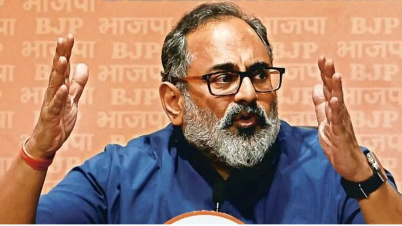 Minister of State Rajiv Chandrasekhar in New Delhi. (Premnath Pandey)