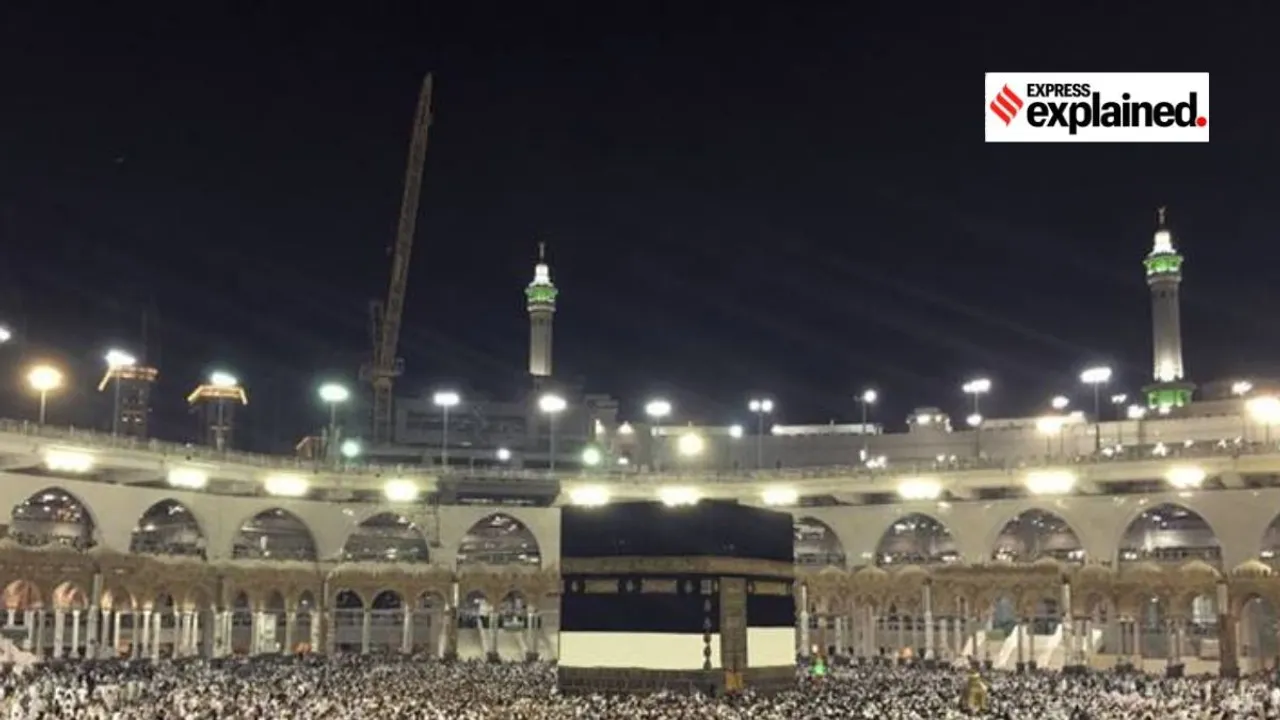 Muslim pilgrims pray around the Kaaba, the cubic building at the Grand Mosque, during the annual Hajj pilgrimage in Mecca, Saudi Arabia, Sunday, June 25, 2023. Muslim pilgrims are converging on Saudi Arabia's holy city of Mecca for the largest Hajj since the coronavirus pandemic severely curtailed access to one of Islam's five pillars.