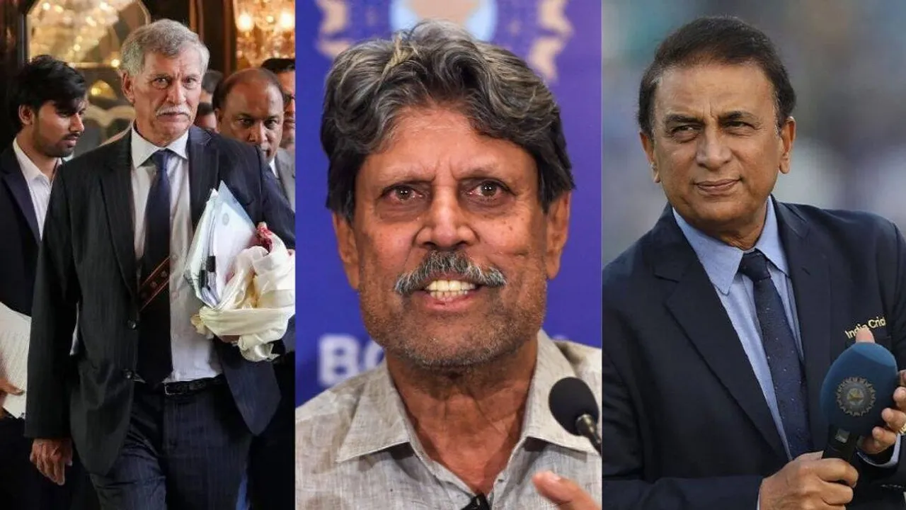 Roger Binny, Sunil Gavaskar and Kapil Dev