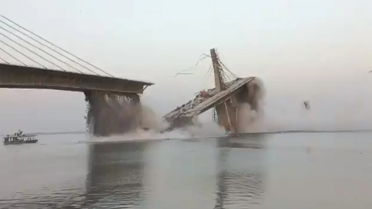 Bihar bridge collapse, Bihar bridge falls down, Bihar bridge demolition