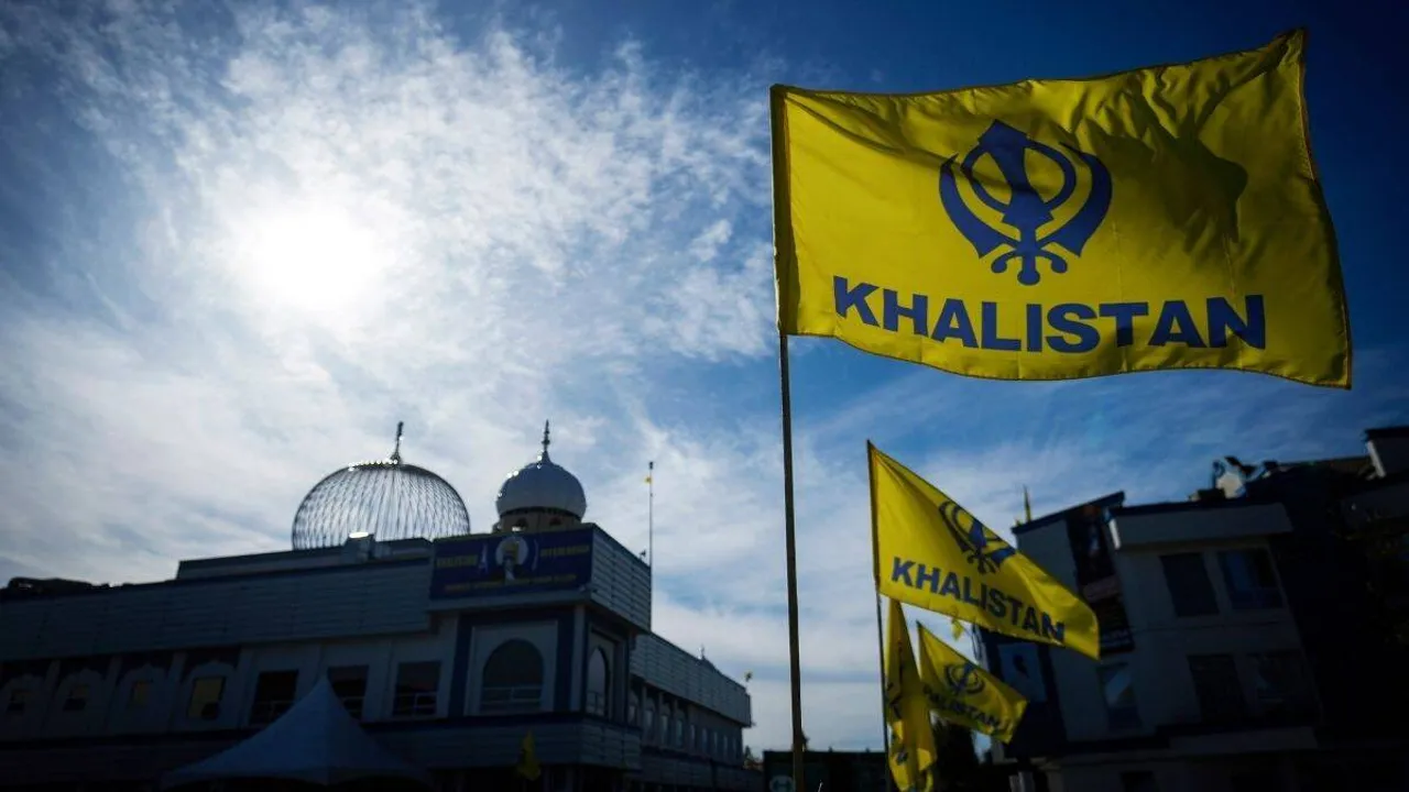 Khalistan flags | Hardeep Singh Nijjar