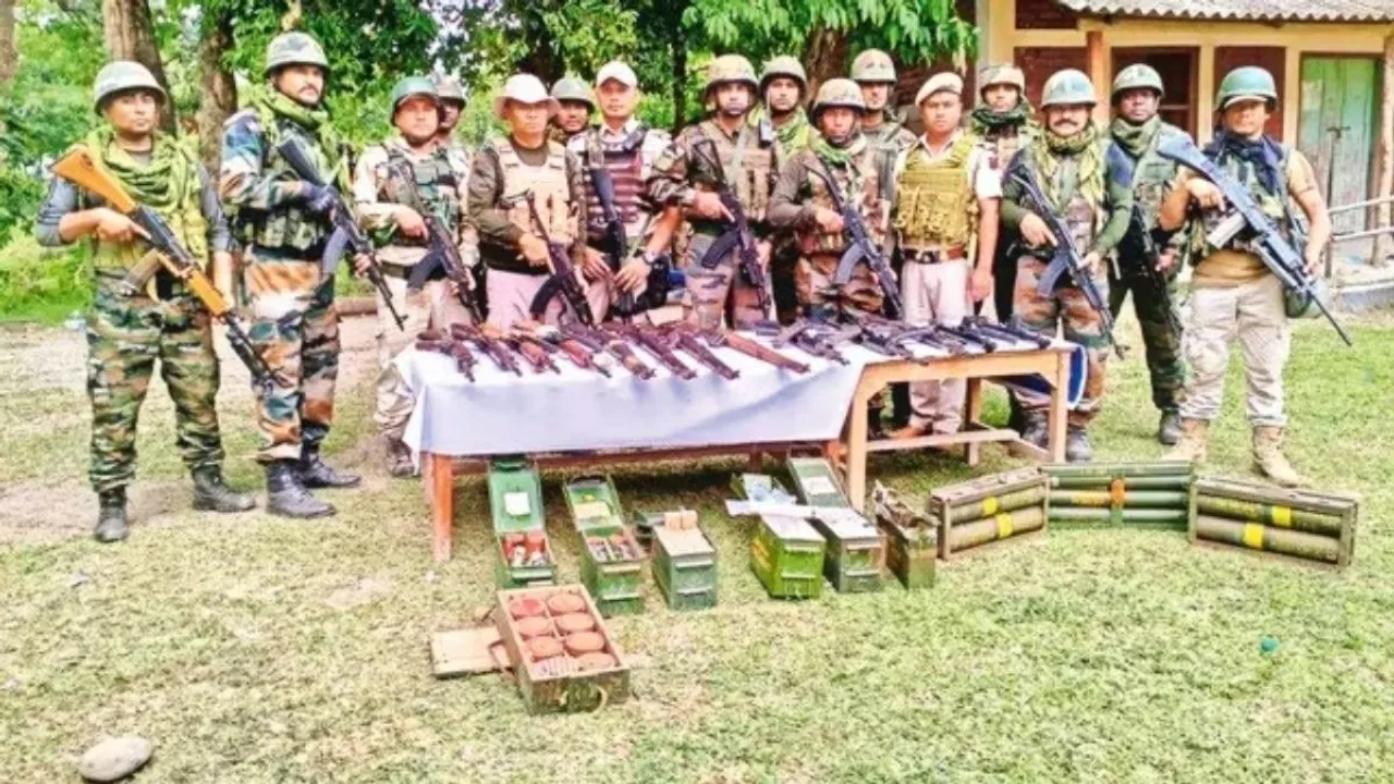 Manipur violence | manipur arms seizure | Manipur Meitei kuki violence | Manipur weapons seizure | Manipur protests | Manipur news | N Biren Singh