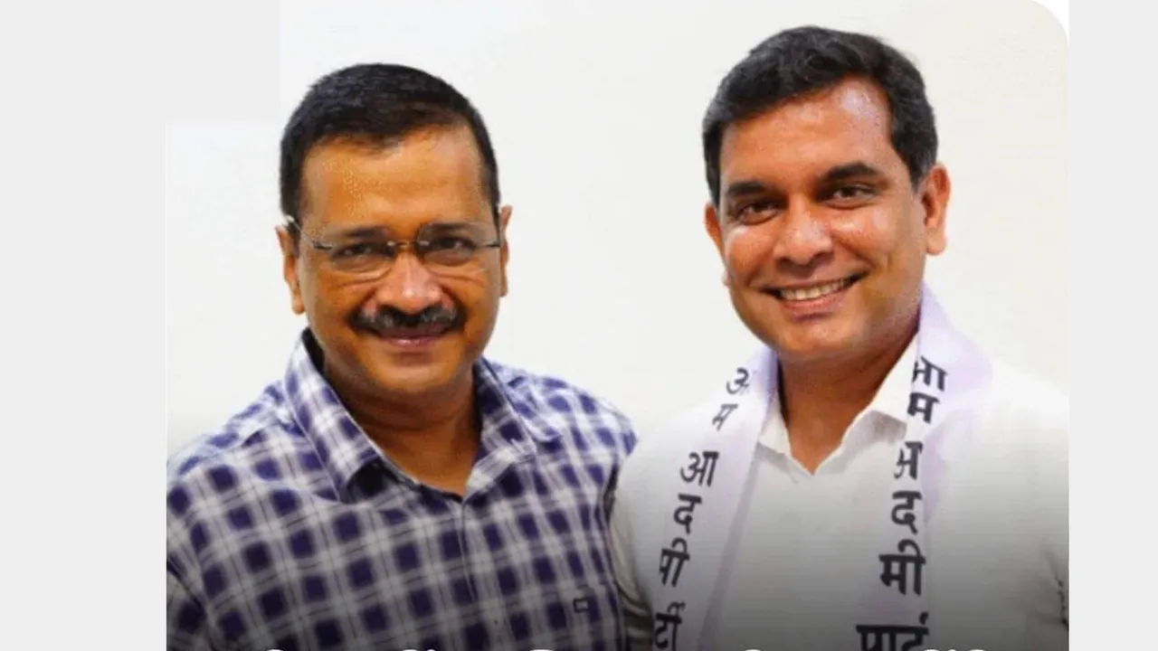 arvind kejriwal | arvind kejriwal with amit palekar | amit palekar | amit palekar aap goa president | aap goa president |