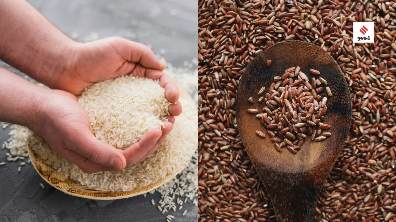 brown rice white rice health benefits drawbacks nutrition diet health tips in gujarati