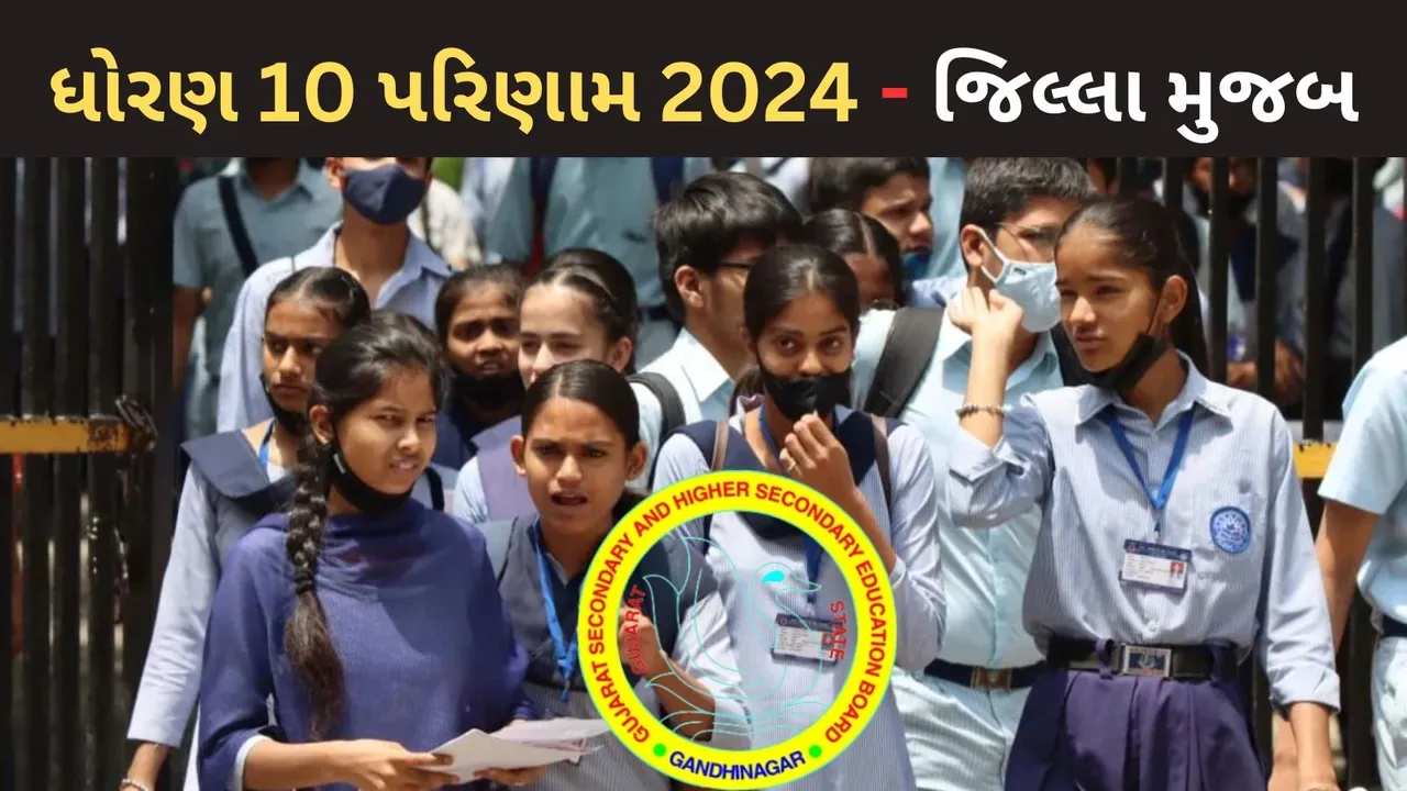 GSEB 10th Result 2024 District wise