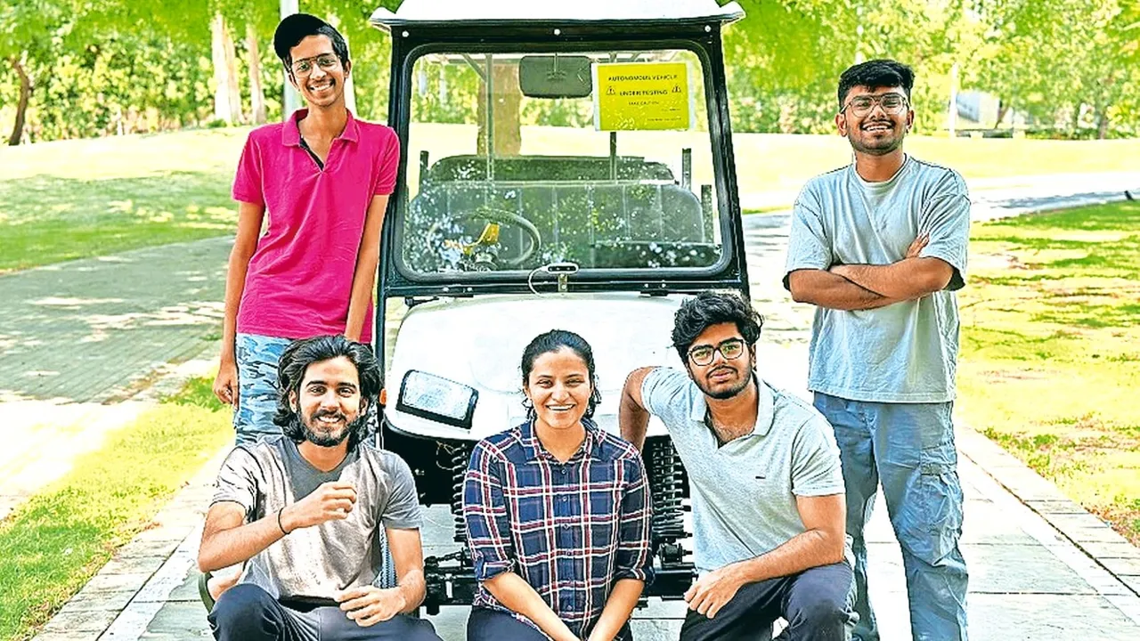 IIT Gandhinagar students developed driverless vehicle